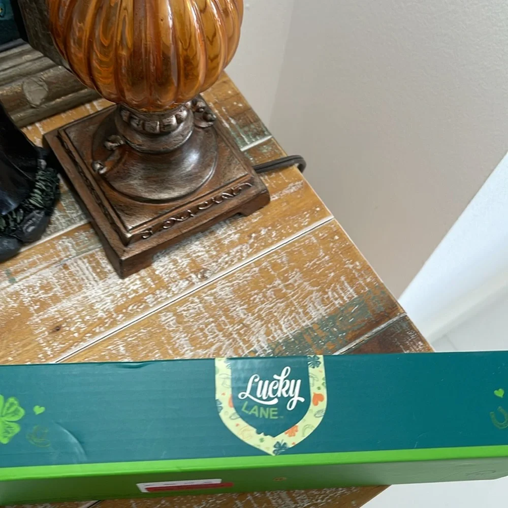 Lucky Lane St Patricks Day Set of 3 Green & White Ceramic 